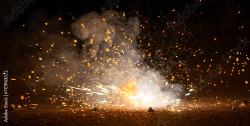 kleine Explosion eines Knallkörpers 2