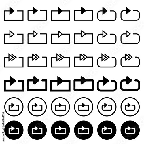 Arrow icon related to circulation and direction.
