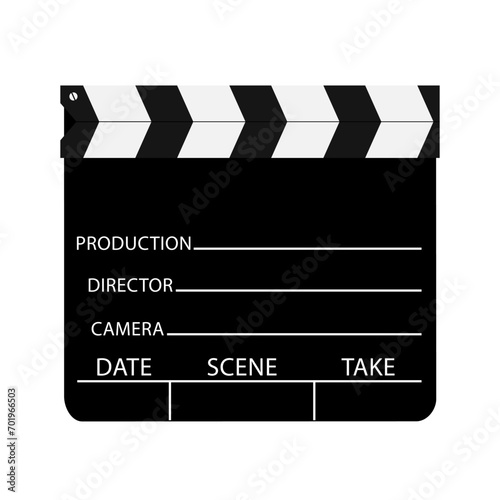 Clapperboard vector illustration on white background