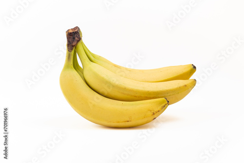 Bunch of bananas on a white background