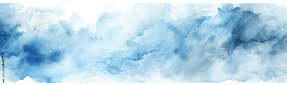 Blue and White Clouds Painting on a Serene Background