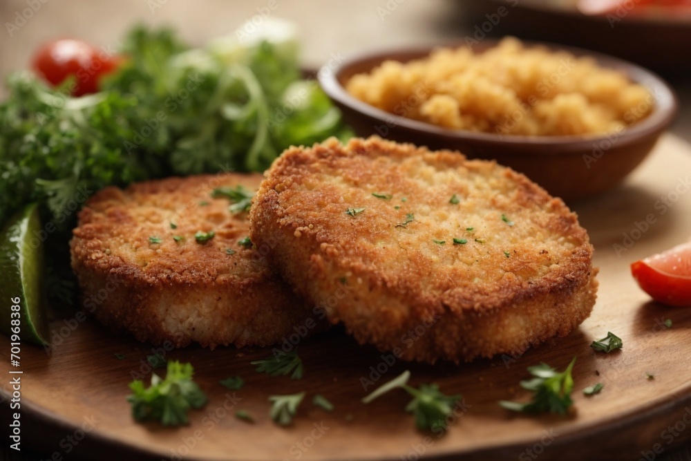 steak with vegetables (Milanesa)