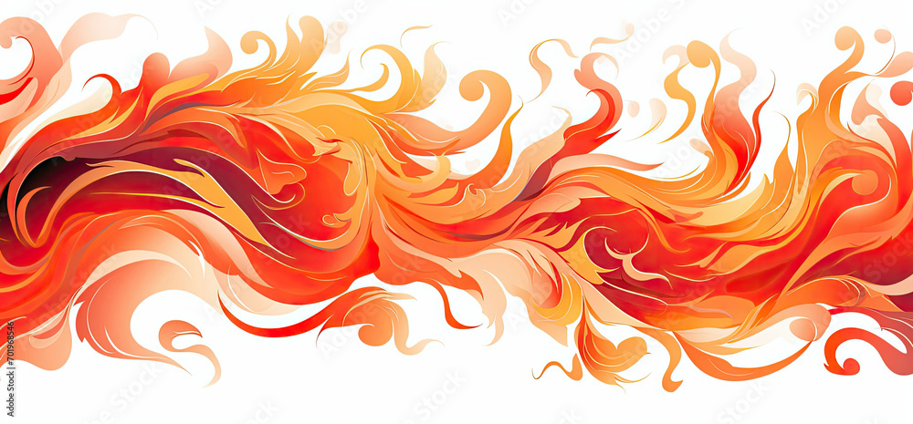 A Red and Yellow Fire Pattern on a White Background A Red and Yellow Fire Pattern on a White Background