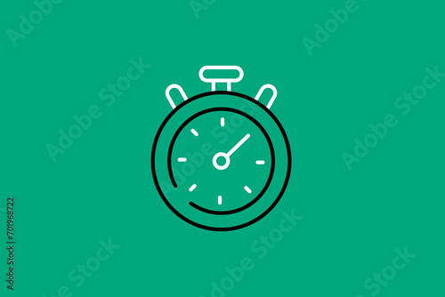 stopwatch illustration in flat style design. Vector illustration.	