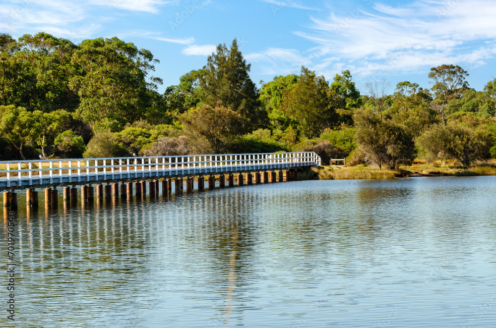 Bridge spaning river rural western australia