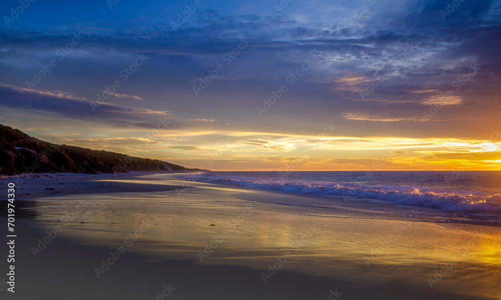 Beautiful sunset beach landscape, Perth Western Australia