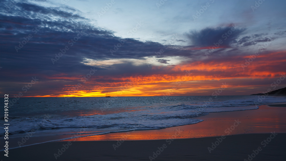 Beautiful sunset beach landscape, Perth Western Australia