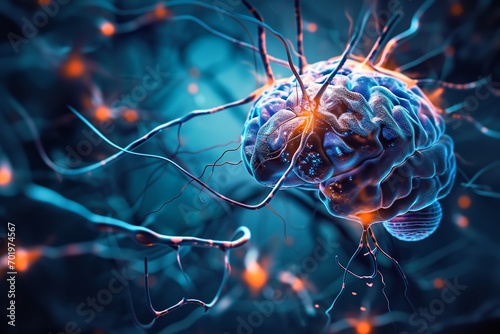 Neurons communicate with each other using electrochemical signals photo