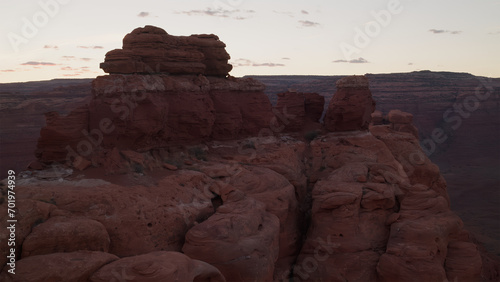 Aerial view of rock formation