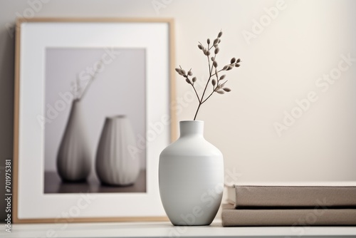 Wallpaper Mural Nordic Elegance: A Captivating Close-up of Scandinavian Minimalist Decor, Balancing White and Wood in a Modern and Serene Interior Design. Torontodigital.ca