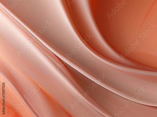 Abstract background with smooth lines in tender peach color
