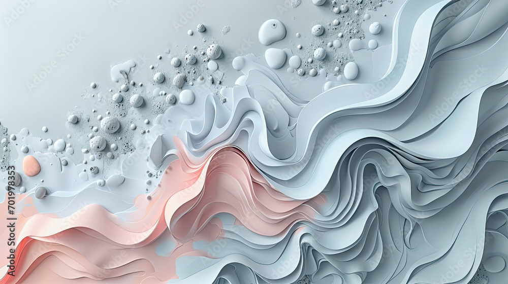 Abstract liquid background with drops.