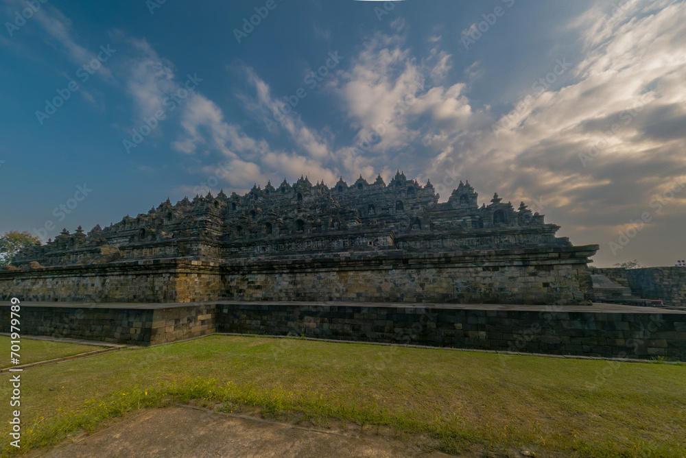 View of Borobudur temple located in Yogyakarta, Indonesia