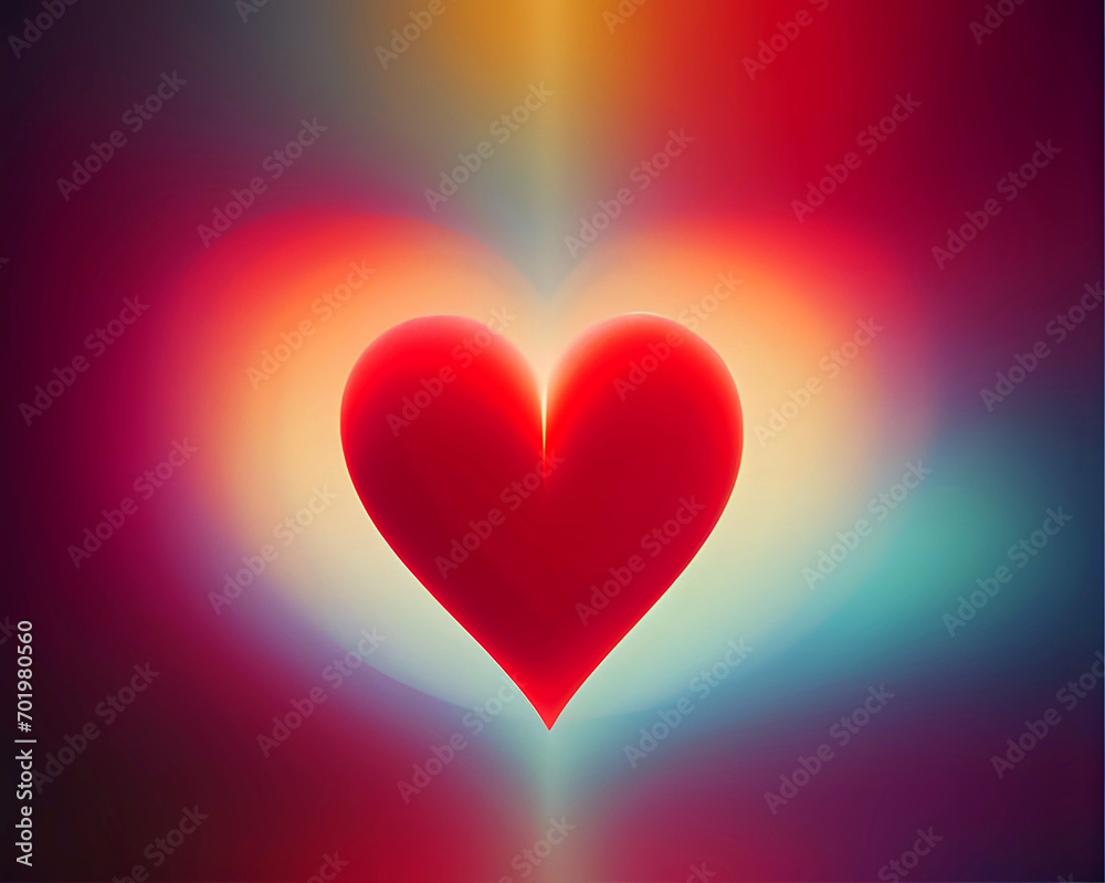 Red romantic heart illusion sunset filled with lights of different shades combined with the red and purple hues of the sun's rays over water of a lake or the sea symbolizing love Red romantic heart illusion sunset filled with lights of different shades combined with the red and purple hues of the sun's rays over water of a lake or the sea symbolizing love