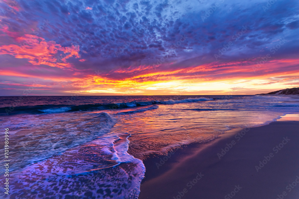 Beautiful sunset beach landscape, Perth Western Australia