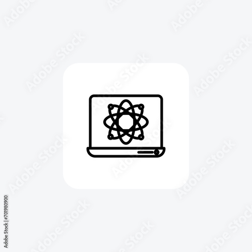 Computer Science Education line icon, outline icon, vector, pixel perfect icon