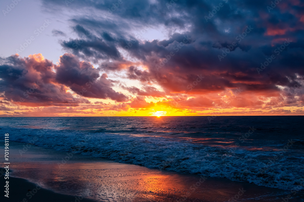 Beautiful sunset beach landscape, Perth Western Australia