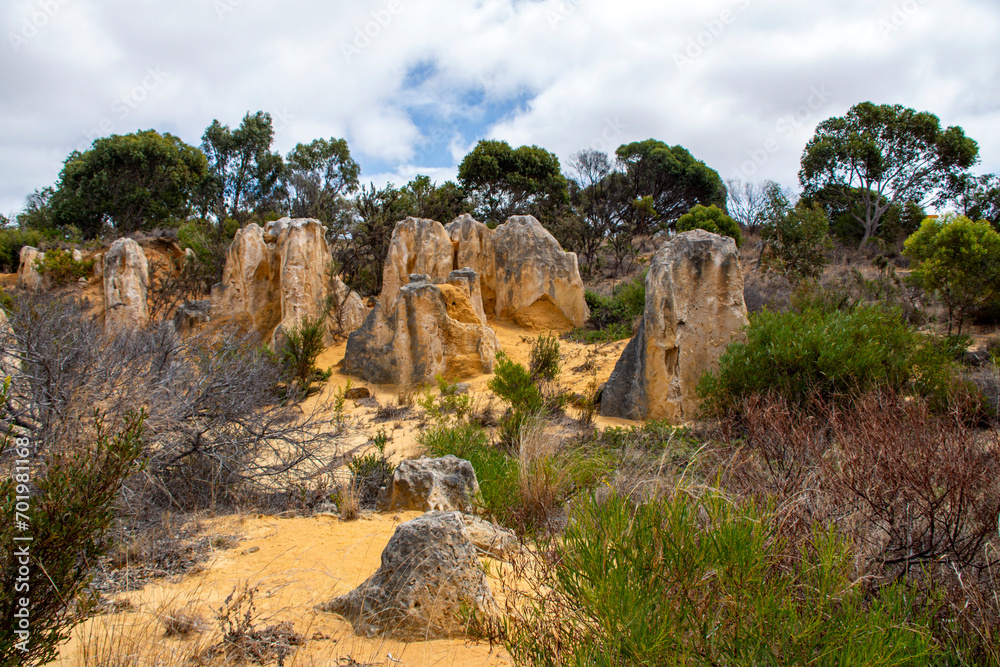 The Pinnacles are limestone formations within Nambung National Park, near the town of Cervantes, Western Australia