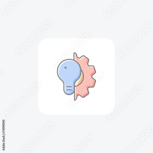 Breakthrough Innovation awesome lineal color icon, color outline icon, vector, pixel perfect icon