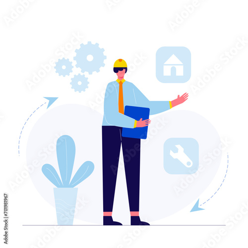 property agent of business concept illustrations