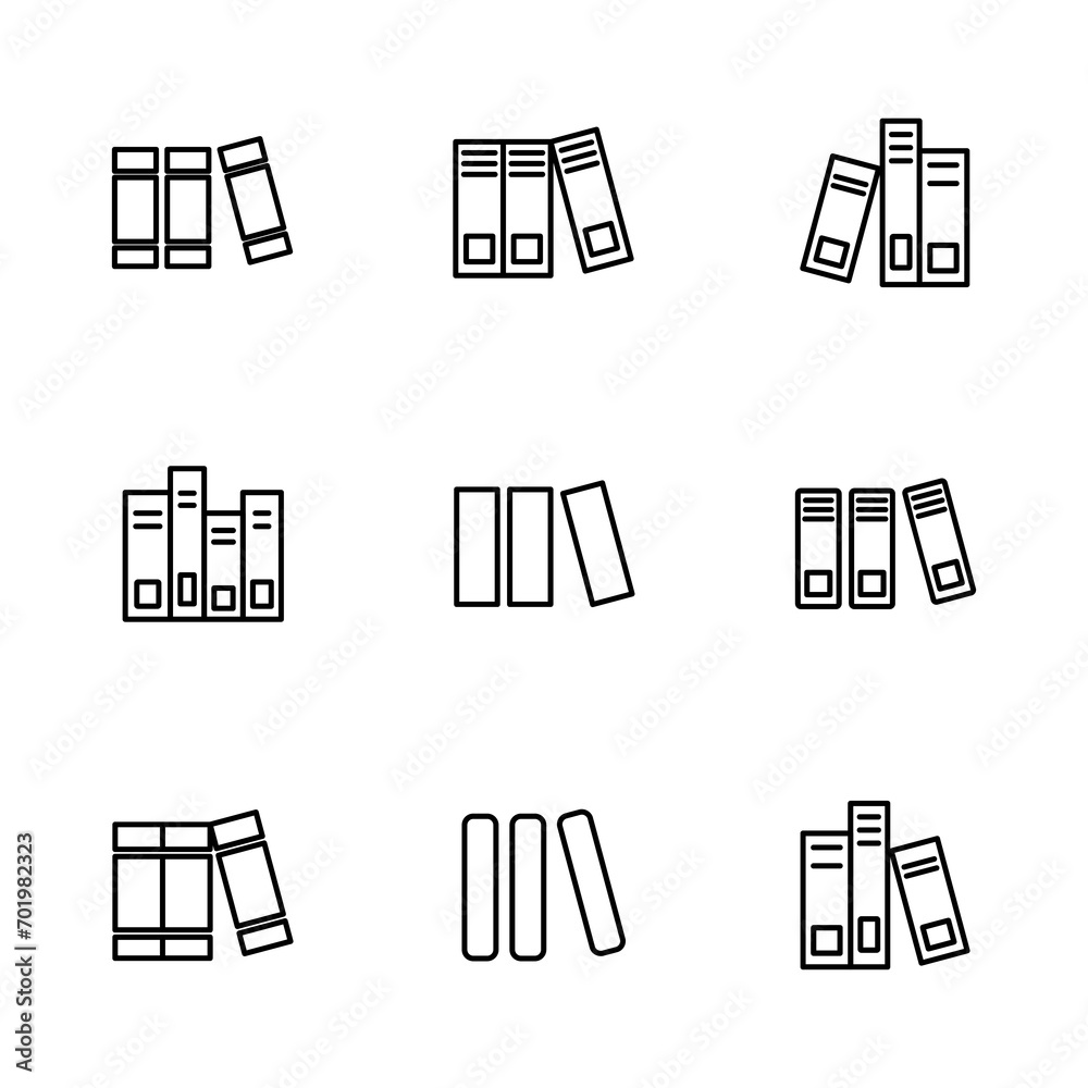 Library icon set. education icon vector Library icon set. education icon vector