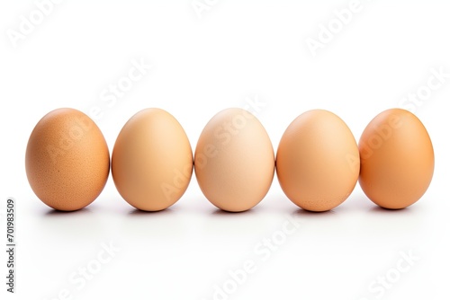 Eggs isolated on white background with clipping path Isolated white background with clipped eggs