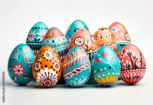 Easter eggs icons. Easter day festival. Vector illustration