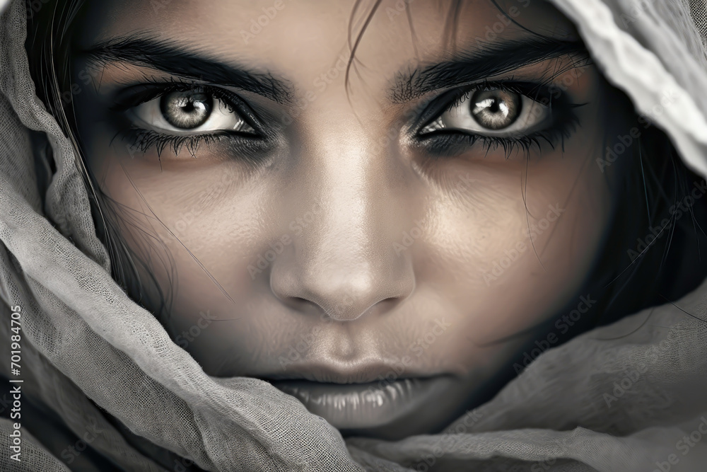 woman's eyes looking forward with determination and hope. woman's eyes looking forward with determination and hope.