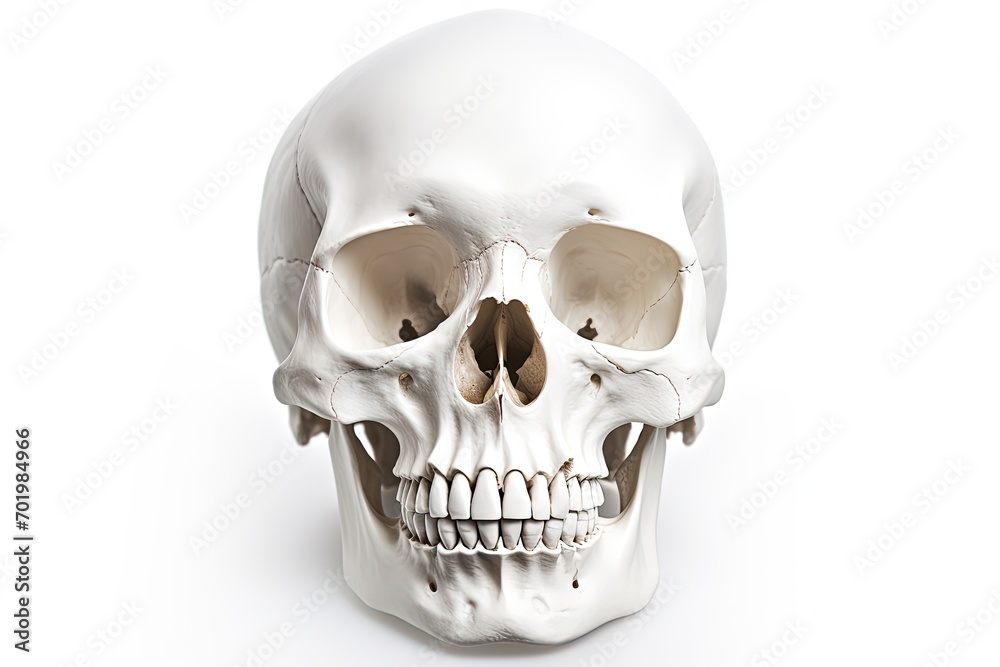 isolated white human skull isolated white human skull