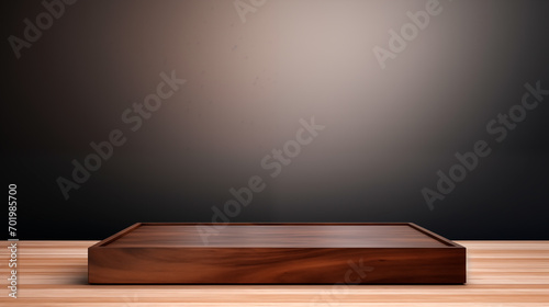 Wooden Platform Empty Blank Plate Podium Pedestral Table Stand Mockup Product Display Showcase Wood Surface Podest Presentation  © ARTwithPIXELS