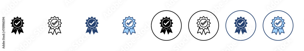 Approved icon vector. Certified Medal Icon Approved icon vector. Certified Medal Icon