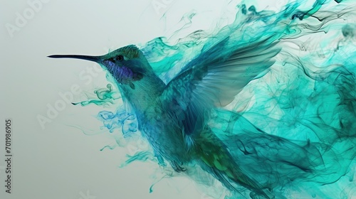 abstract photogram of a hummingbird  opaque photo