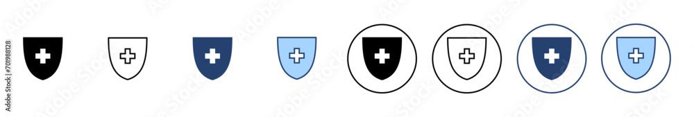 Obraz premium Health insurance icon vector. Insurance health document sign and symbol