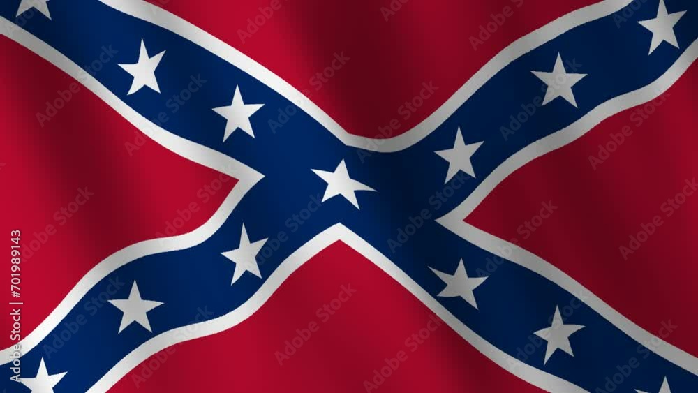 confederate battle flag or rebel flag waving animation confederate battle flag or rebel flag waving animation