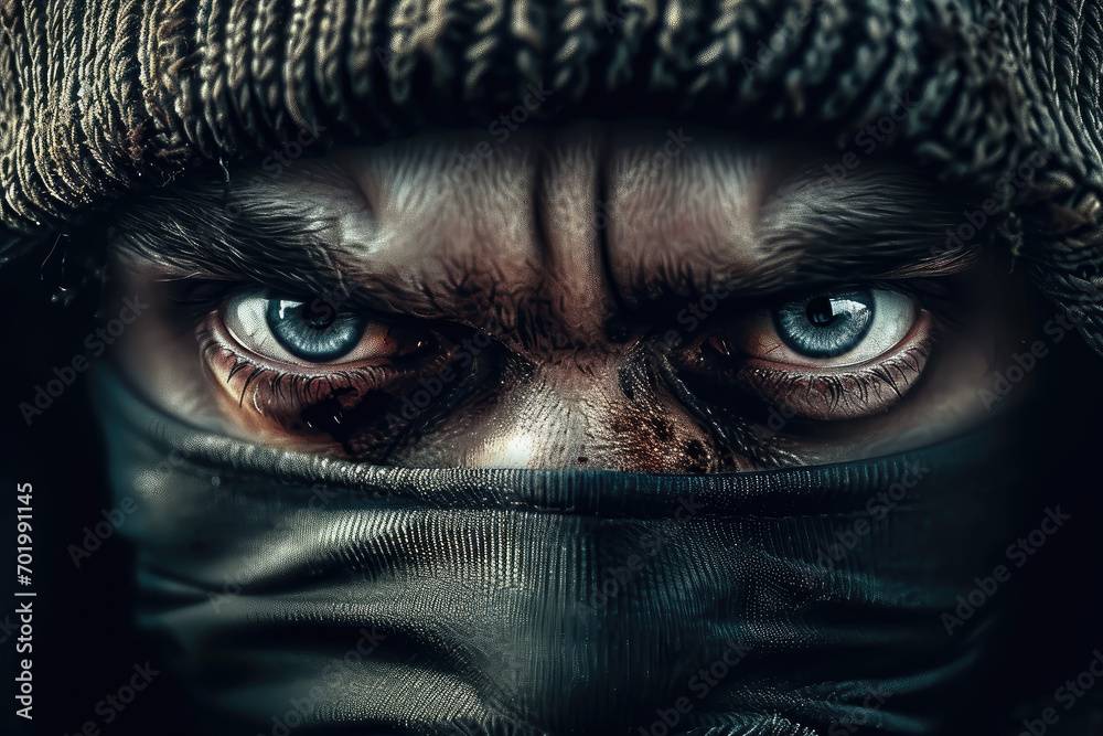 Intense Gaze: The Enigmatic Allure of a Hidden Face - A Study of Expression and Texture Intense Gaze: The Enigmatic Allure of a Hidden Face - A Study of Expression and Texture