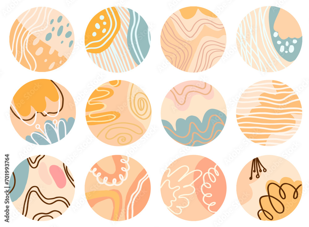 set of organic icons with pastel tones for social networks, presentations and layouts, modern icons set of organic icons with pastel tones for social networks, presentations and layouts, modern icons