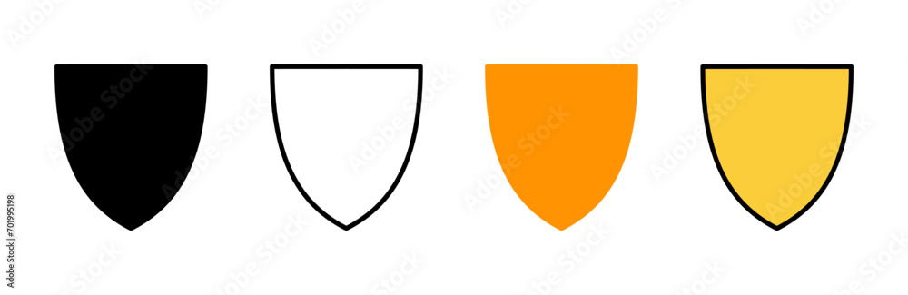 Shield icon set vector. Protection icon. Security sign and symbol Shield icon set vector. Protection icon. Security sign and symbol