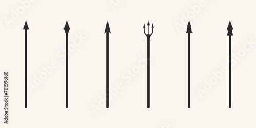spear icon logo vector design set or bundle
