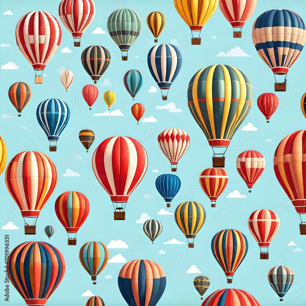 Air Balloon Isolated on Transparent Background