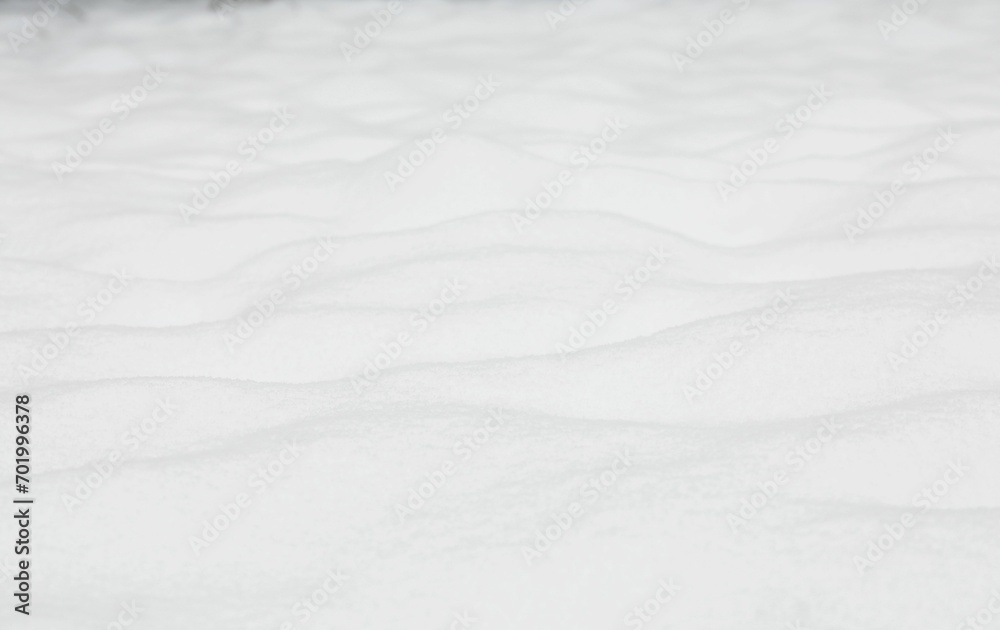 Obraz premium Beautiful white snow outdoors, closeup. Winter season