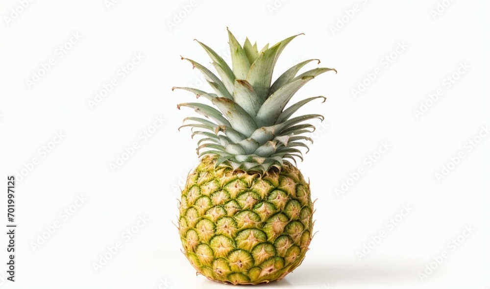 Fototapeta premium A pineapple on plain white background from AI Generative