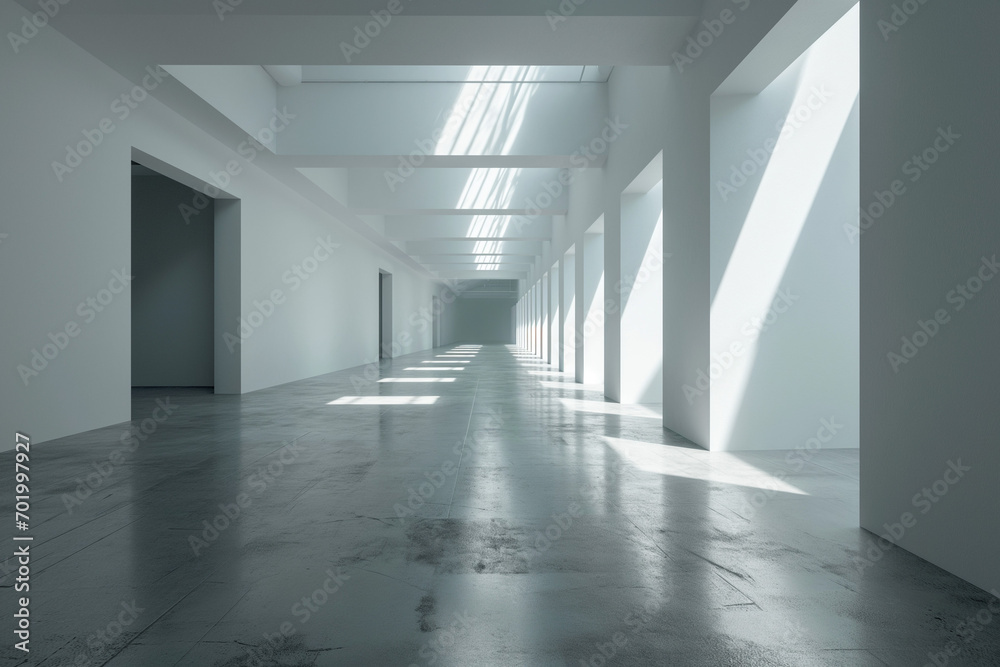 empty corridor with a window empty corridor with a window