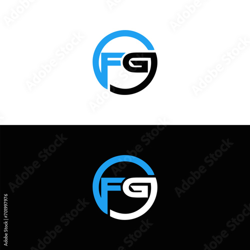 FG logo. F G design. White FG letter. FG, F G letter logo design. Initial letter FG linked circle uppercase monogram logo. F G letter logo vector design.	

