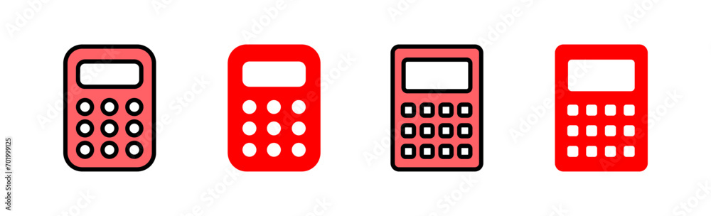 Calculator icon set illustration. Accounting calculator sign and symbol. Calculator icon set illustration. Accounting calculator sign and symbol.