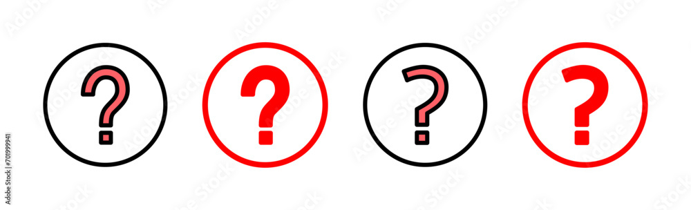Question icon set illustration. question mark sign and symbol Question icon set illustration. question mark sign and symbol