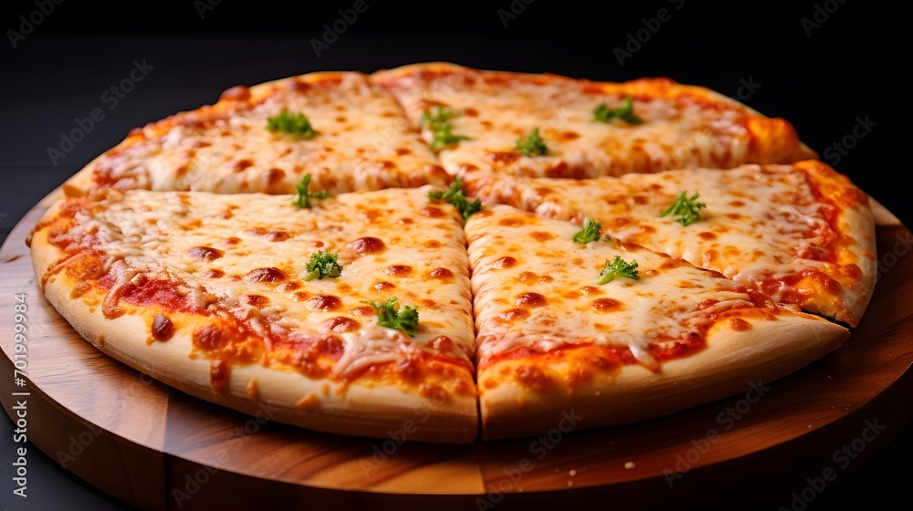delicious cheese pizza