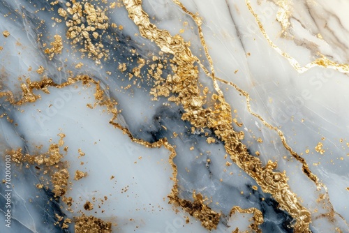 Luxurious gold leaf veins on marble background, perfect for high-end design elements or chic wallpaper. © StockWorld