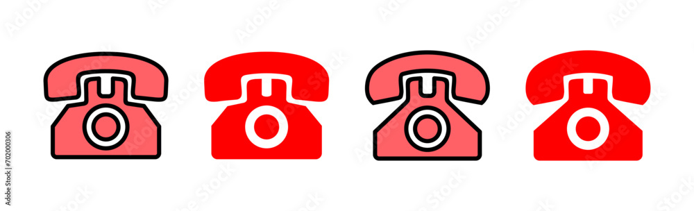 Telephone icon set illustration. phone sign and symbol Telephone icon set illustration. phone sign and symbol
