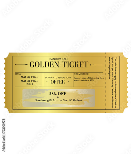Ticket Gold ticket banner