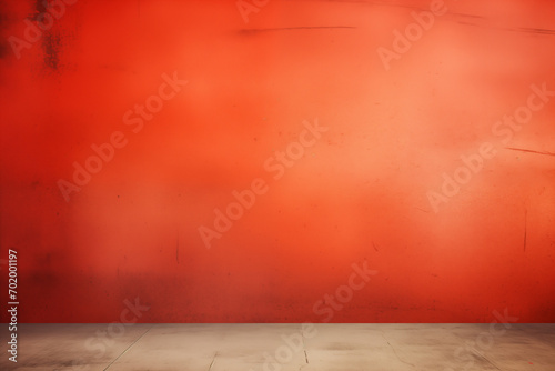 red wall and floor